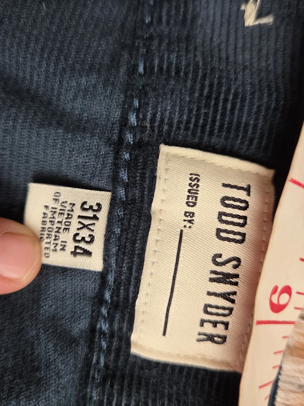 Todd Snyder Dark Navy Corduroy Men’s Pants Size31X34